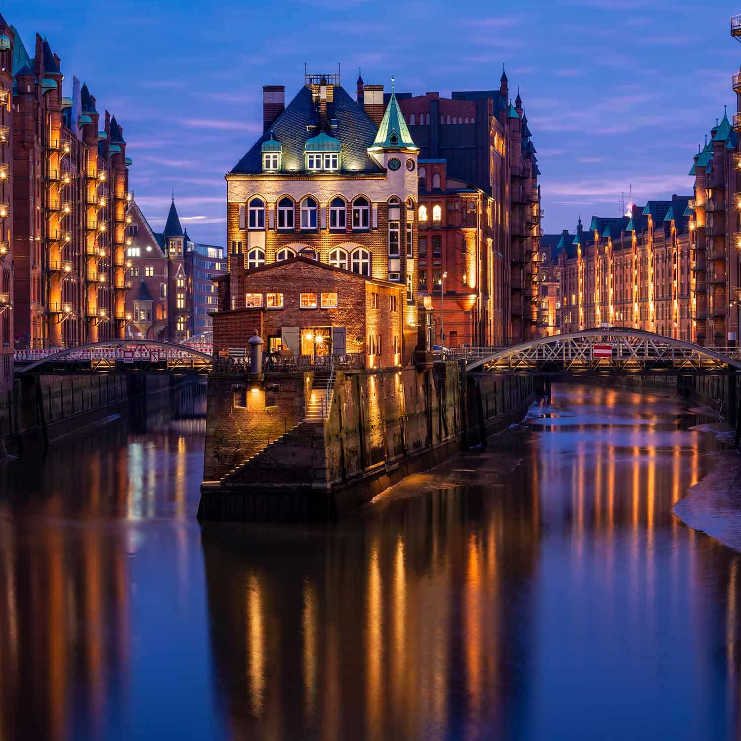 Hamburg cityscape aerial view