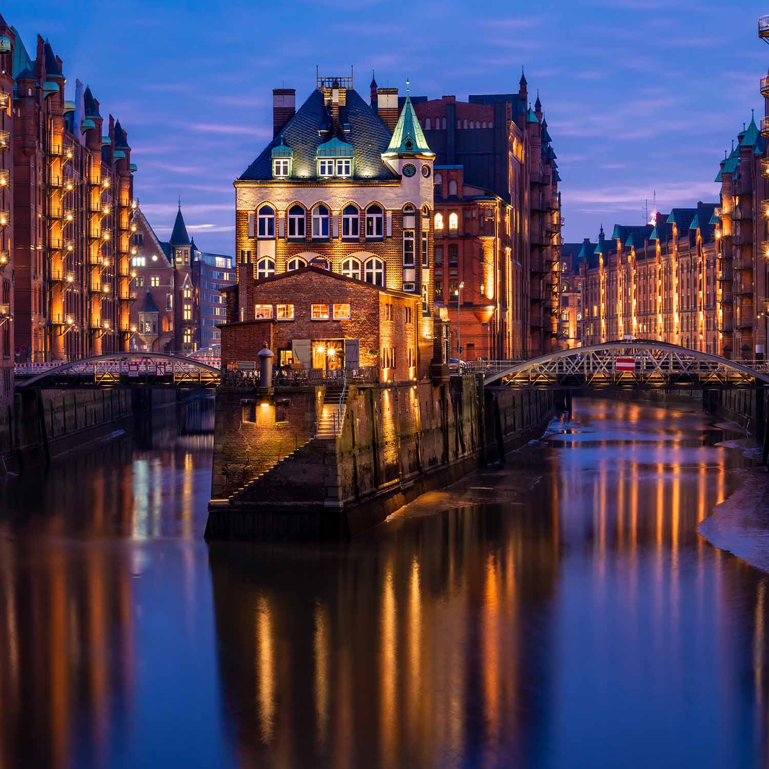 Hamburg cityscape aerial view